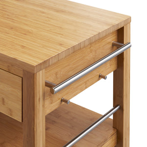 Kitchen Island w/ Drawers | Bamboo