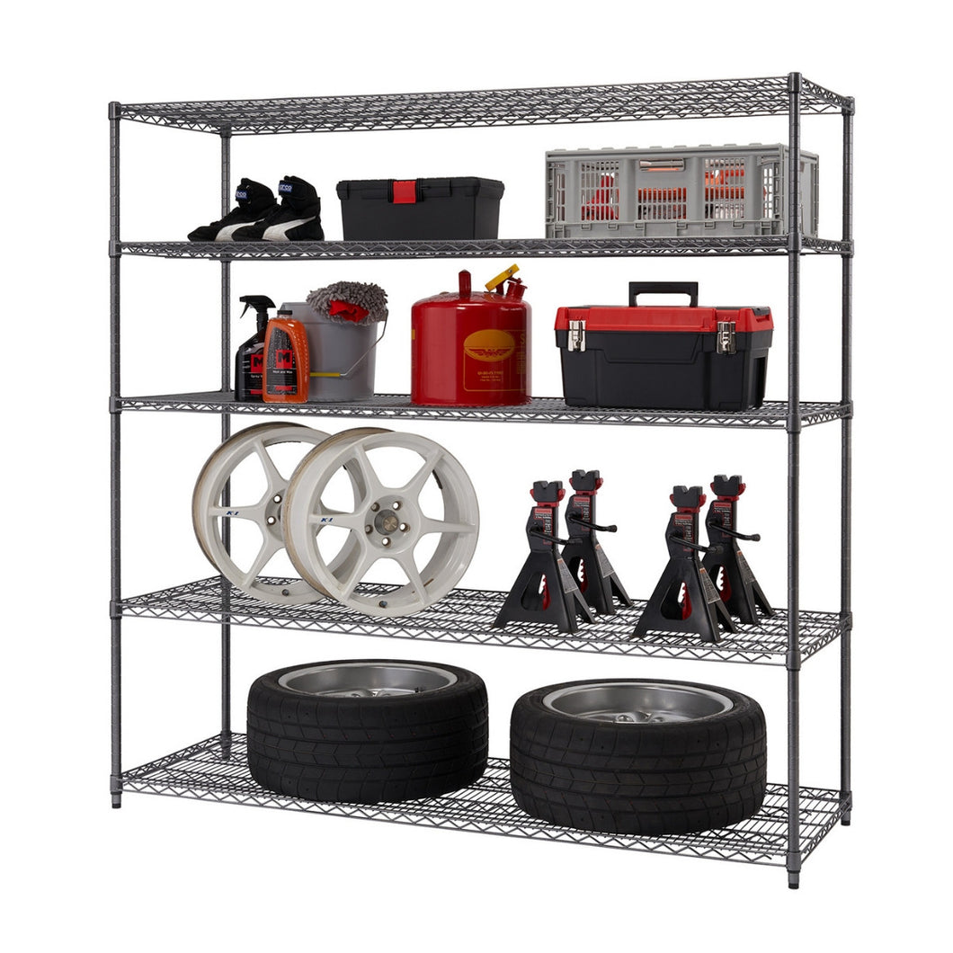 5-Tier Wire Shelving | NSF | Black Anthracite®