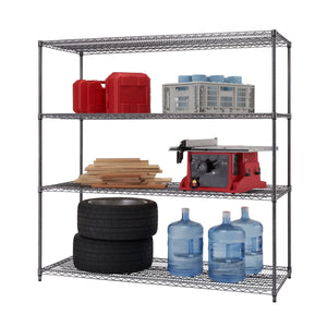 4-Tier Wire Shelving | NSF | Black Anthracite