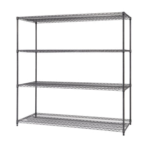 4-Tier Wire Shelving | NSF | Black Anthracite