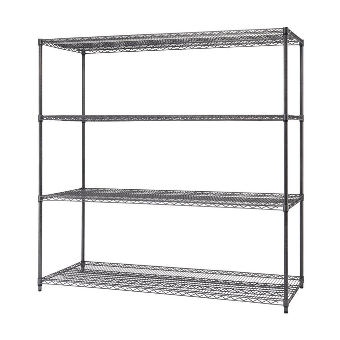 4-Tier Wire Shelving | NSF | Black Anthracite