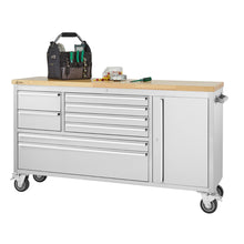 Load image into Gallery viewer, Stainless Steel Rolling Workbench