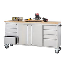 Load image into Gallery viewer, Stainless Steel Rolling Workbench