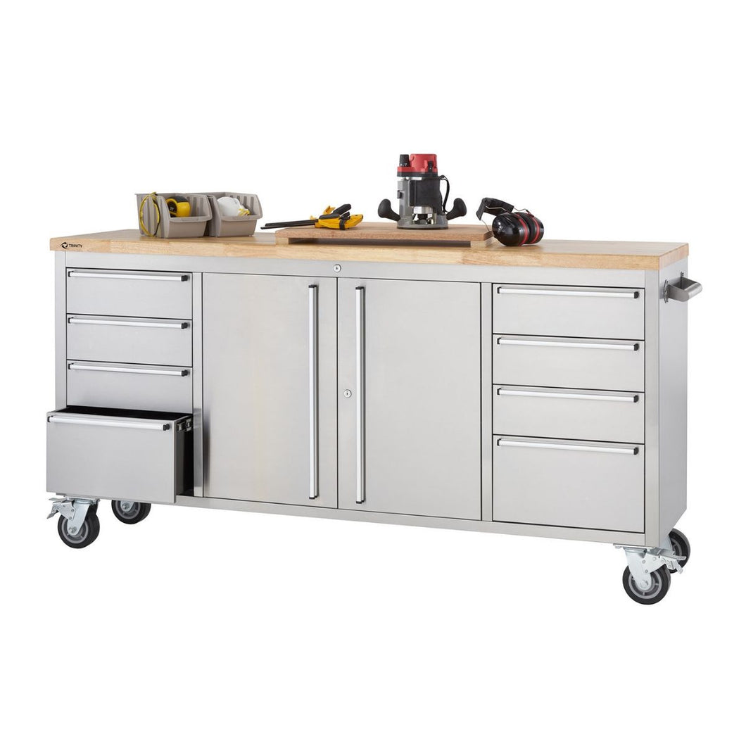 Stainless Steel Rolling Workbench