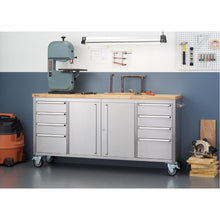 Load image into Gallery viewer, Stainless Steel Rolling Workbench