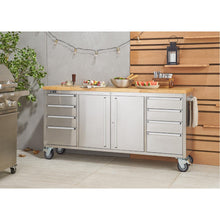 Load image into Gallery viewer, Stainless Steel Rolling Workbench