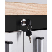 Load image into Gallery viewer, Black &amp; Stainless Steel Rolling Workbench