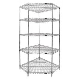 5-Shelf Corner Wire Shelving System